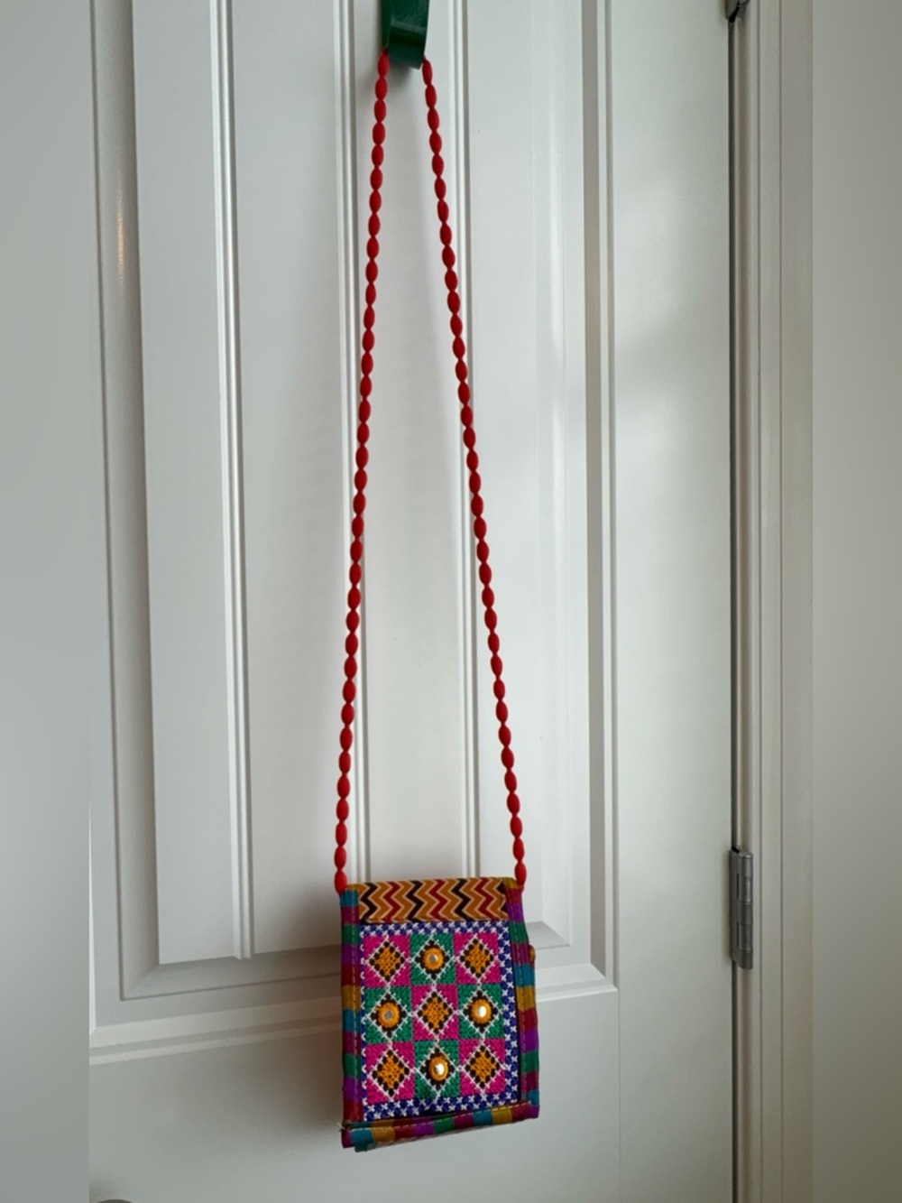 *New* Authentic Indian Embroidered Crossbody Boho Bag